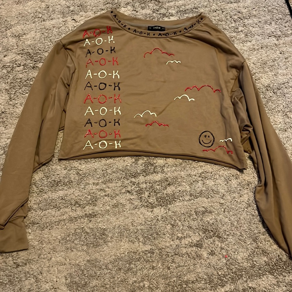 Cropped longsleeve Shirt from Shein. Homemade for artist Tai Verdes. Worn once